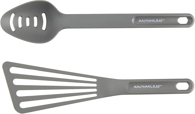 Rachael Ray - 16802 Rachael Ray Cucina Nonstick Cookware Pots and Pans Set, 12 Piece, Sea Salt Gray - Image 14