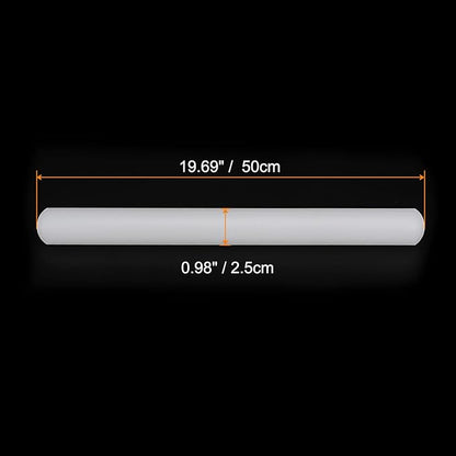 HARFINGTON Fondant Rolling Pin PP 50cm x 2.5cm Non Stick for Baking White
