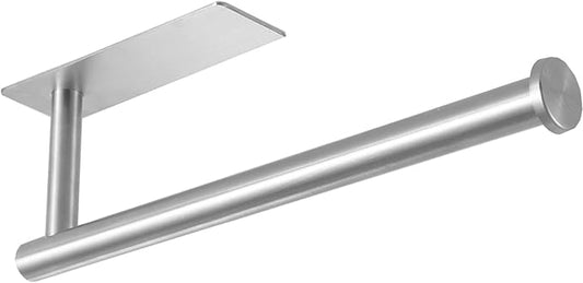 theaoo Under Cabinet Paper Towel Holder for Kitchen, Adhesive Paper Towel Roll Rack for Bathroom Towel, SUS304 Stainless Steel Wall Mount, Both Available for Adhesive and Screws by theaoo