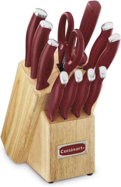 Cuisinart C77SSR-12P Color Pro Collection 12 Piece Knife Block Set, Red - Image 2