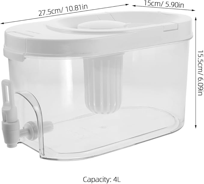 GLEAVI Beverage Dispenser with Spigot: Family Fridge Pitcher - Drink Container for BBQs & Soccer Tailgating (1-Gallon/135oz)