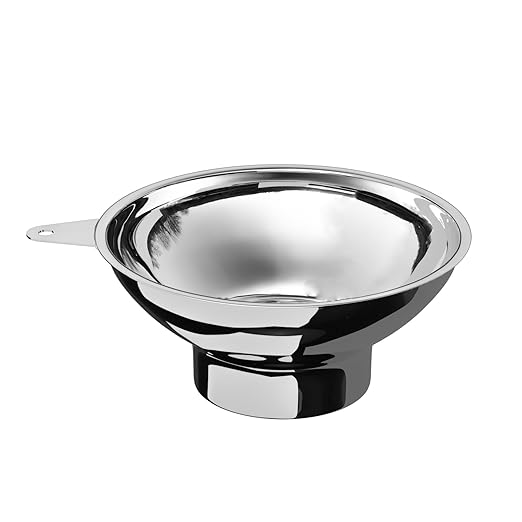 Serinar 5.7 Inch X 2.78 Inch Mouth Metal Canning Funnel for Wide Mouth Mason Jars - Stainless Steel Wide Mouth Funnel for Kitchen Filling（Wide-Mouth Funnel Without Filter） by serinar