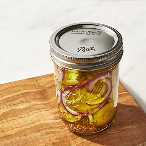 Ball Wide Mouth Glass Mason Jars with Lids and Bands, Used for Canning, Pickling, Juice, Jam, Jelly, Pint Size 16 Ounce (Pack of 4) - Image 8