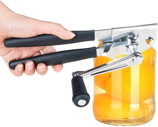 Manual Can Opener,Easy-Grip Hand Crank Can Opener for Seniors & Arthritis - Ergonomic Manual Opener, Heavy Duty for Large Cans, Safe & Comfortable Use at Home or Restaurant by Unknown
