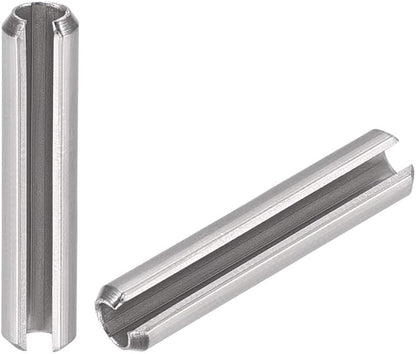 uxcell Slotted Spring Pin - M4 x 35mm 304 Stainless Steel Split Spring Roll Dowel Pins Plain Finish 20Pcs