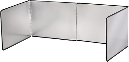 Silver Stainless Steel Large 4 Sided Splatter Guard for Frying Stove Top,Oil Splash Guard Cooking for Stove,Non Stick Foldable Splatter Screen for Stove Top by LTSEAME