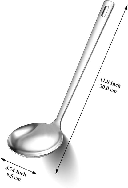 Berglander Stainless Steel Soup Ladle, 11.8" Durable Ladel Spoon for Serving or Cooking, Dishwasher Safe, Durable & Rust-Resistant Cooking Utensil - Image 2