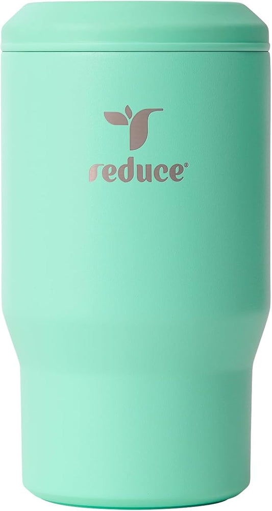 Reduce 4-in-1 Drink Cooler - Versatile Can & Bottle Holder with Vacuum Insulation - Keeps Drinks Cold Up to 4 Hours - Includes Bottle Opener - Fits Cupholders & Dishwasher Safe - 14oz - Saltwater