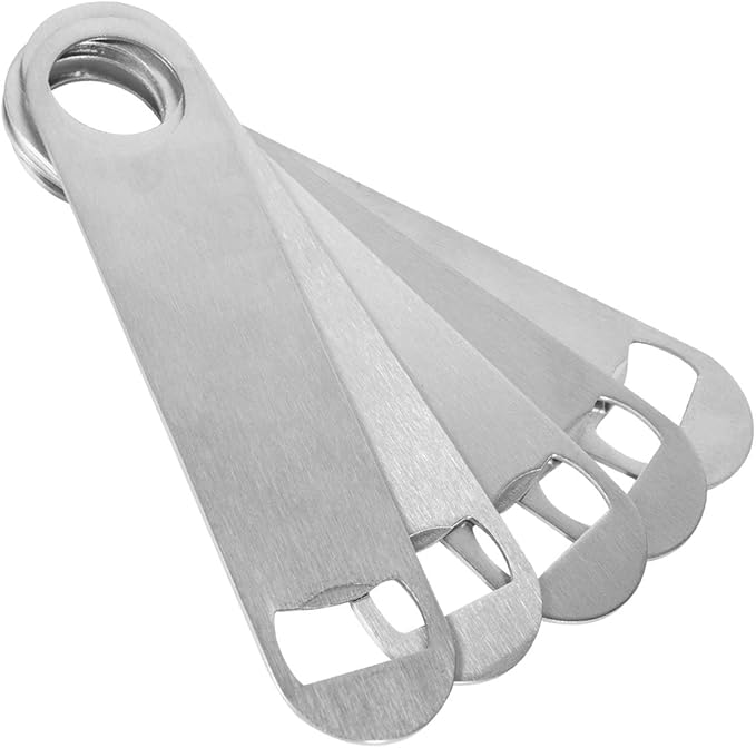 KISEER Heavy Duty Stainless Steel Flat Bottle Opener, 6 Pack Beer Bottle Opener for Kitchen, Bar or Restaurant - Image 8