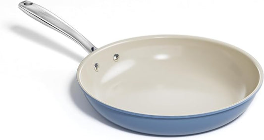 Redchef Nonstick Frying Pan Skillet, Ceramic Non-Stick Saute Pans, 11 inch Cooking Fry Pan with Stay Cool Handle, All Stovetops (Gas, Electric & Induction), Dishwasher/Oven Safe, PFAS-Free (Blue) by Redchef
