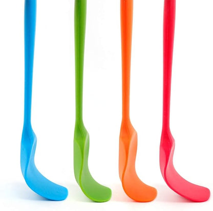 Food Grade Silicone Spatula Set Heat Resistant Small Rubber Spatulas,4 piece Silicone Spoonula Spatula Non-stick Baking Curved Spatulas Multicolor Dinnerware (21.7cm/8.56inch)