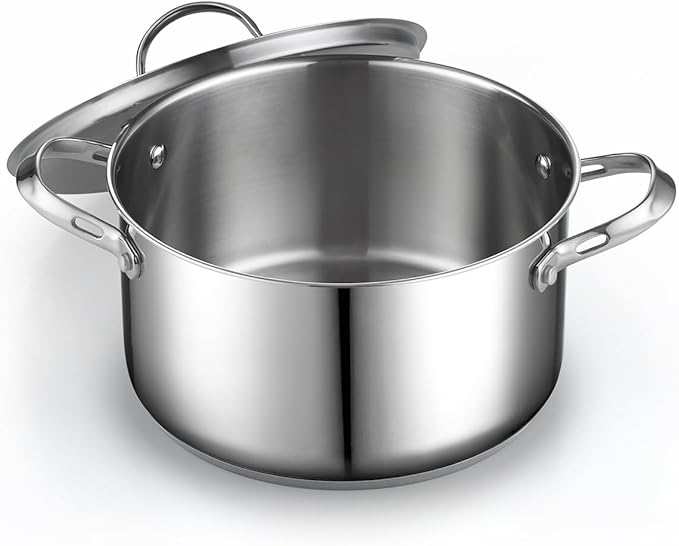 Cooks Standard 18/10 Stainless Steel Stockpot 6-Quart, Classic Deep Cooking Pot Canning Cookware Dutch Oven Casserole with Stainless Steel Lid, Silver - Image 8