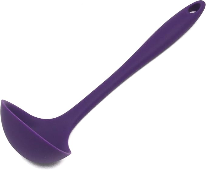 Chef Craft Premium Silicone Cooking Ladle, 11.25 inch, Purple by ChefCraft