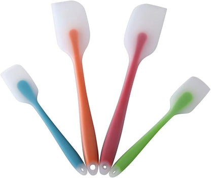 HiramWare Silicone Spatula Set of 4 - Heat Resistant Flexible Spatula 450F with Stainless Steel Core - Food Grade Premium Good Grip Kitchen Utensils - Seamless, Heavy Duty, BPA Free, Dishwasher Safe by HiramWare