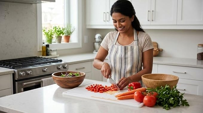 FARBERWARE Extra-Large Plastic Cutting Board, 15x20 Inch Dishwasher-Safe Chopping Board with Juice Groove, Non-Slip Surface, Durable, White - Image 10