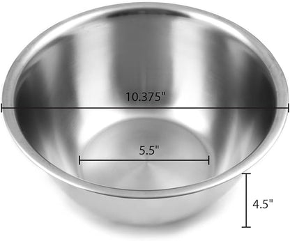 Fox Run Stainless Steel Mixing Bowl, Set of 3 Nesting Mixing Bowls, 4.25, 6.25, and 10.75 Quarts - Image 6