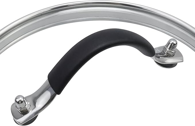 Antrader Glass Lid,7"Tempered Replacement Lid with Silicone Handle for Any Cookware（ID:7.03"-OD:7.56")
