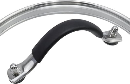 Antrader Glass Lid,7"Tempered Replacement Lid with Silicone Handle for Any Cookware（ID:7.03"-OD:7.56")