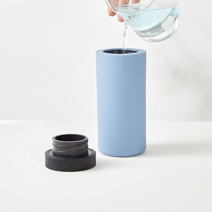 Silicone Dishwashing Soap Dispenser, Dish Soap Squeeze Bottle Silicone Divided Bottle for Kitchen and Bathroom(Color:Blue)