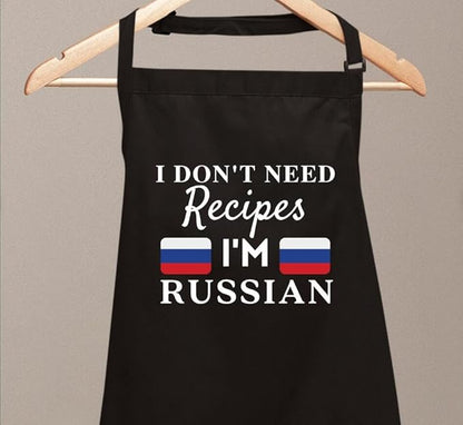 I Don't Need Recipes Novelty Chef Kitchen BBQ Apron Barber Chef Bib BBQ Kitchen Decor