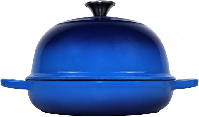 Dutch Oven for Bread Baking Bread Oven for Sourdough Bread Baking, Enameled Cast Iron Dutch Oven Pot with Lid 5 qt Cast Iron Bread Pan, Blue - Image 6