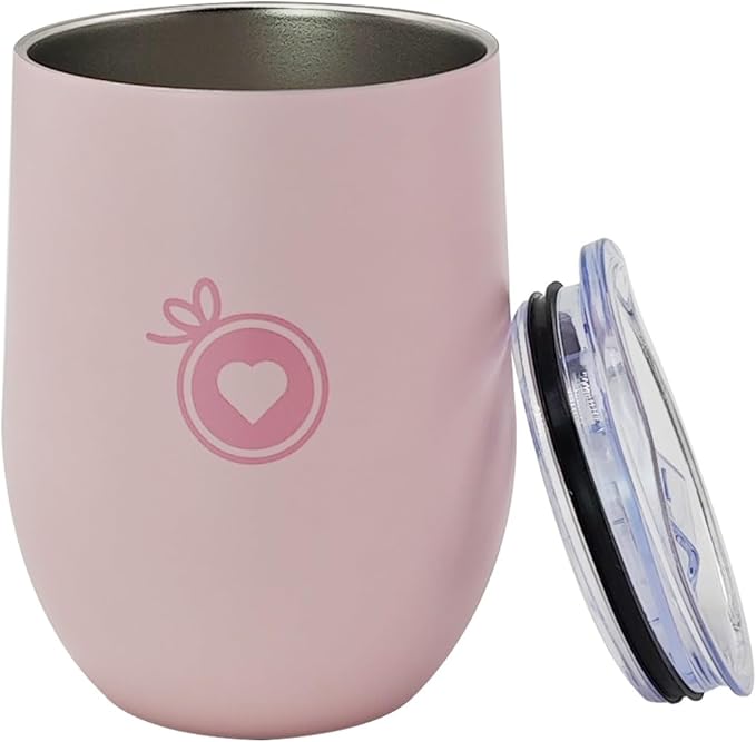 Gift Set for Women - Pink Tumbler with Infuser and Cute Silicone Infuser Girl for Loose Leaf Tea, Ideal Gift for Tea Lovers, Set of 2