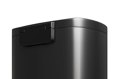 Garvee 13 gal / 50 L Metal Kitchen Trash Can with Lid, Large Rustproof Garbage Can for Kitchen, Step-on Trash Bin with Inner Bucket, Rear Handle, Soft Close Lid, Black - Image 7