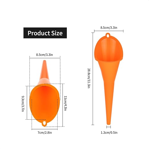 Oil Funnel 3-Pack, Multi Function Plastic Long Neck Oil Funnel - for All Automotive Oils Lubricants Engine Oils Water Diesel Fuel Kerosene - Image 5