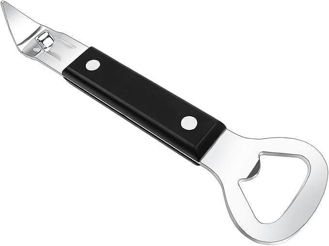 Can Punch Opener Little Cook Stainless Steel Can & Bottle Opener, Manual 2 in 1 Multifunctional Kitchen Tool, Dishwasher Safe (Black) by KTOJOY