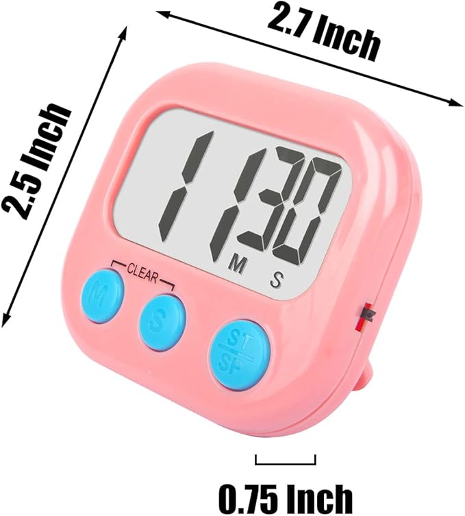 Classroom Timers for Teachers Kids Large Magnetic Digital Timer Teacher Supplies 24 Pack-Blue Pink - Image 6