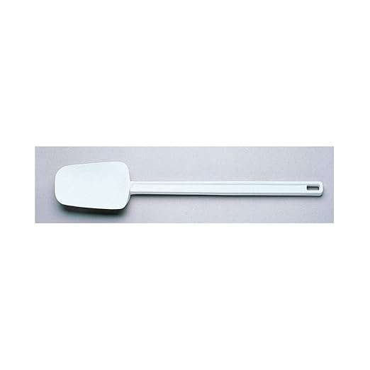 Rubbermaid Commercial Products Scraper Spatula, 9.5-Inch, White, Spoon Shaped Food Scraper for Baking/Mixing/Cooking in Kitchens - Image 2