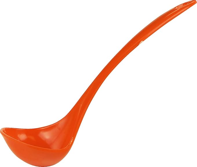 Reston Lloyd Melamine Soup Ladle Kitchen Utensil, Premium Quality Utensil with Heat Resistant Ergonomic Handle, Durable BPA-Free Plastic, 10.5 inch long, 6pc Set, Orange - Image 3
