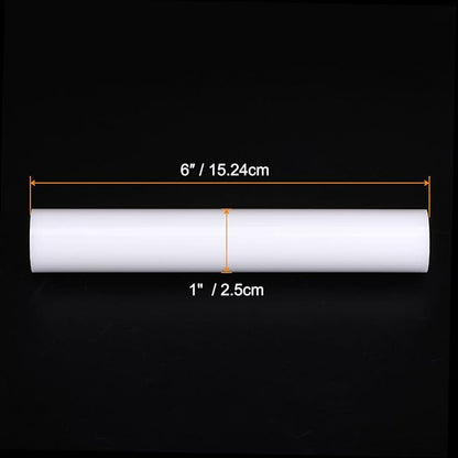 HARFINGTON Acrylic Clay Roller 6 Inch x 1 Inch Solid Non-Stick Plastic Round Tube Roller Polymer Clay Rod Fondant Rolling Pin for Shaping, Sculpting, Modeling DIY Crafts, White