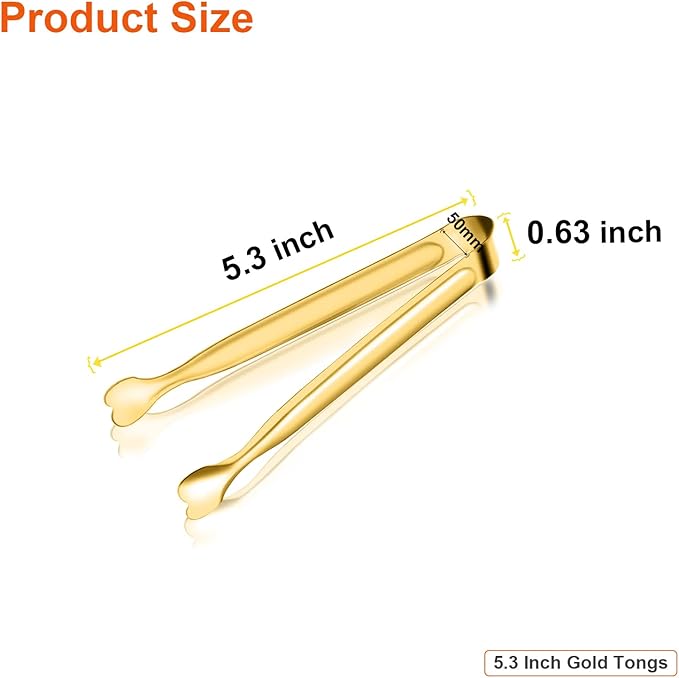 Serving Tongs, Anytrp 12-Packs Stainless Steel Sugar Tongs, 5.3inch Small Tong Kitchen Appetizers Tong for Serving Food, Buffets, Coffee Bar, Tea Party, Desserts Party and Ice Bucket - Image 6