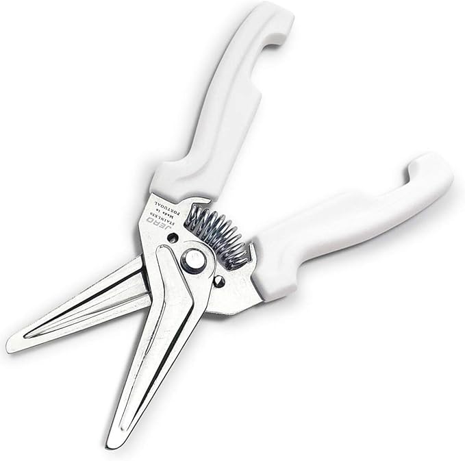 JERO Spring Assisted Kitchen Shears with Holder — Durable Stainless Steel Scissors for Herbs, Kitchen Tasks, Floral Trimming, Crafting — Made in Portugal by Jero Knife Company by JERO