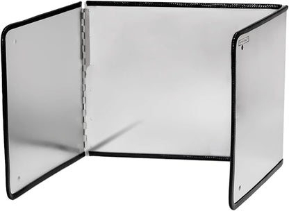 Large 3 Sided Splatter Guard for Frying Stove Top,Oil Splash Guard Cooking for Stove,Non Stick Foldable Splatter Screen for Stove Top (Silver) by LTSEAME