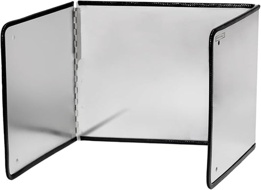 Large 3 Sided Splatter Guard for Frying Stove Top,Oil Splash Guard Cooking for Stove,Non Stick Foldable Splatter Screen for Stove Top (Silver) by LTSEAME