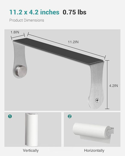 PAROTO Magnetic Paper Towel Holder for Fridge, Silver Paper Towel Holder for Kitchen, Strong Magnet for Refrigerator, RV, Garage, BBQ, No Drilling, Kitchen & Bathroom Organizers and Storage - Image 7