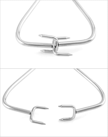 QWORK Sculpture Dipping Tong, 2 Pack Stainless Steel Clay Sculpture Tongs Glazing Tools, Pottery Clay Sculpture Tool Pliers for Clay Modeling Sculpturing