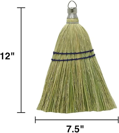 Rocky Mountain Goods Whisk Broom 12” - Heavy Duty Natural Corn Straw with Reinforced Nylon Stitching - Small Whisk for Car, Outdoor, Camping - Sturdy Metal Hang Design - Image 2