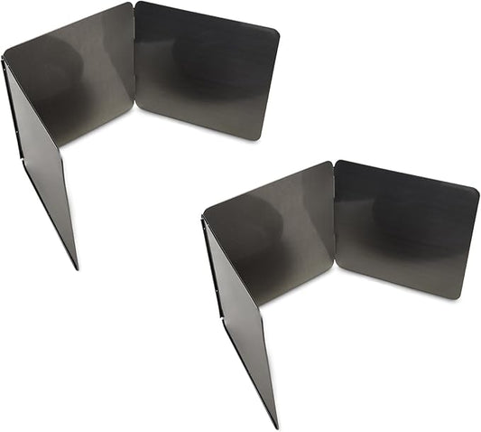 HIC Kitchen 3-Sided Splatter Guard, Non-Stick Carbon Steel, Heat Safe, Set of 2, Folds Flat For Storage, Fits Up To 10.5-Inch Pans And Bowls by HIC
