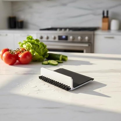 Black Kitchen Sink Squeegee Cleaner Countertop Brush Wiper Vegetable Cleaning Brush Wiper Home Kitchen Tool Accessories Fruit and Vegetable Cleaning Brushes - Image 3