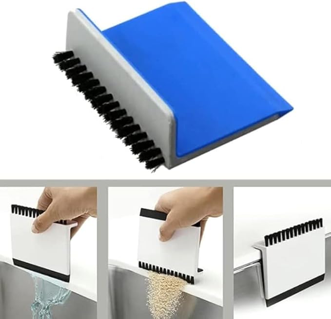 Black Kitchen Sink Squeegee Cleaner Countertop Brush Wiper Vegetable Cleaning Brush Wiper Home Kitchen Tool Accessories Fruit and Vegetable Cleaning Brushes - Image 9