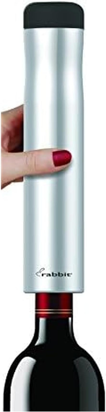Rabbit Automatic Electric Corkscrew - Hands-Free Wine Opener with Integrated Foil Cutter, Rechargeable Cordless Electric Bottle Opener for All Cork Types - Barware Essential & Kitchen Tools by Rabbit