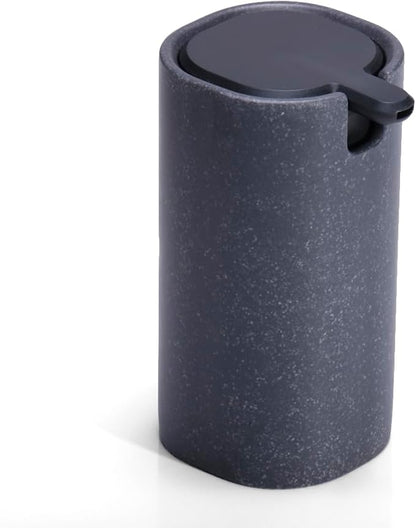 LINE+ARC Modern Easy-to-Press Soap Dispenser (Slate). No-Rust Cute Bathroom Gray Marble Kitchen Sink Ergonomic Liquid Lotion Shampoo Conditioner by LINEARC