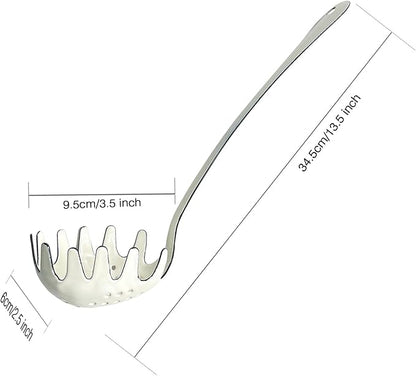 13.5Inch Pasta Spoon, Spaghetti Fork for Noodle, Spaghetti Spoon Server for Pasta
