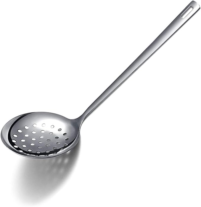 Stainless Steel Skimmer, Berglander Metal Strainer, Kitchen Cooking Skimmers For Non-Stick Cookware, Non-Stick And Heat Resistant, Dishwasher Safe, Easy to Clean by Berglander