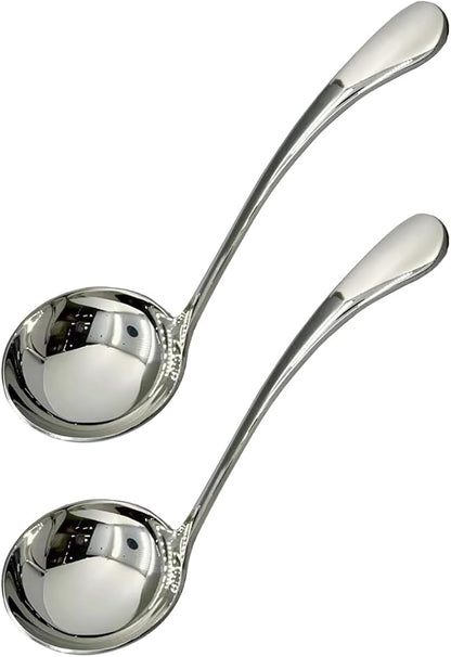 Small ladle,Gravy Ladle,Soup Sauce 18/10 Stainless Steel 7.9‘’ Ladle (2 Pack,Silver). by Wenkoni