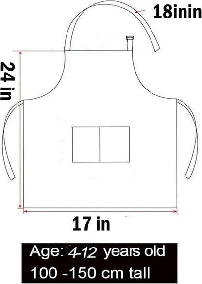 Tamicy 10 Pieces Kids Chef Hat and Apron Set