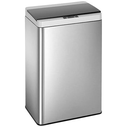 BestOffice 13 Gallon(50L) Trash Can Stainless Steel Kitchen Garbage Can with Automatic Sensing Cover Anti-Fingerprint for Home Office Bathroom Bedroom Kitchen Trash Can with Lid Waste Bin by BestOffice